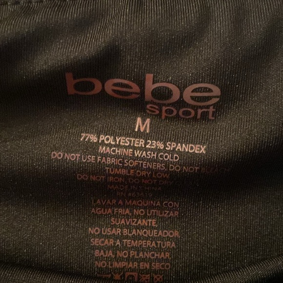 2-piece Bebe Sport racerback workout tank size small leggings size medium - Picture 8 of 9